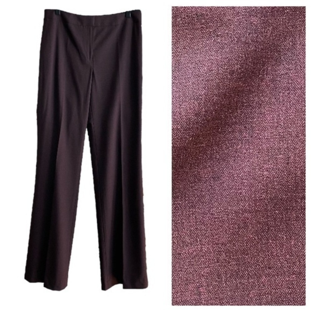 Lafayette 148 New York Plum Straight-Leg Trousers